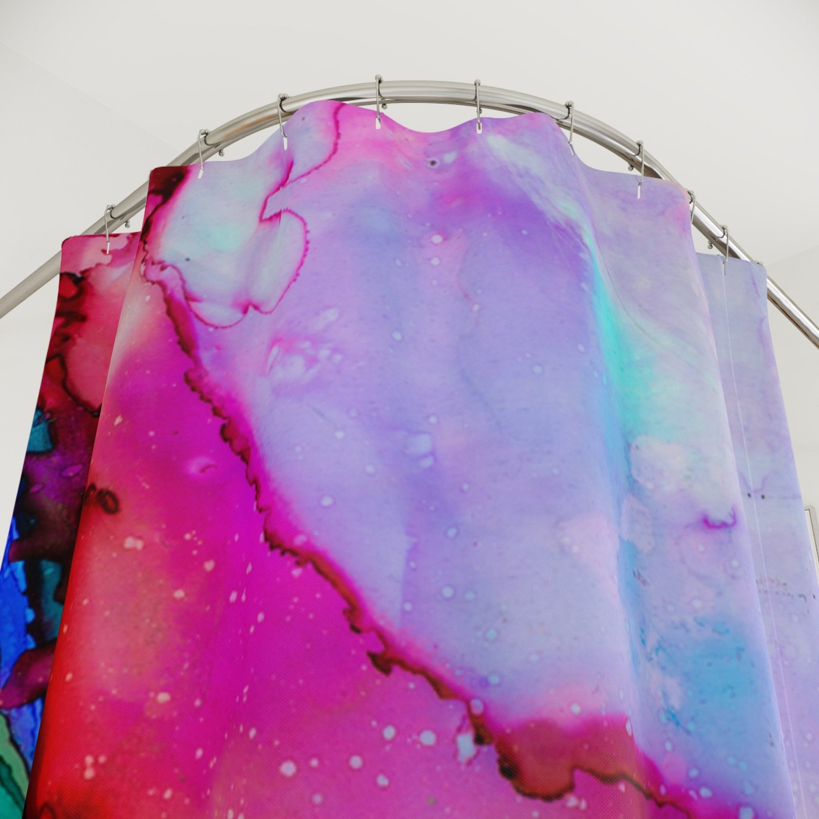 Vibrant Abstract Shower Curtain, Colorful Bathroom Decor, Modern Art Shower Curtain, Gift for Home, Unique Bathroom Accessories - Image 2